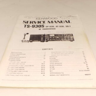 Kenwood TS-930 Service Manual Sold As Seen No Warranty Junksale